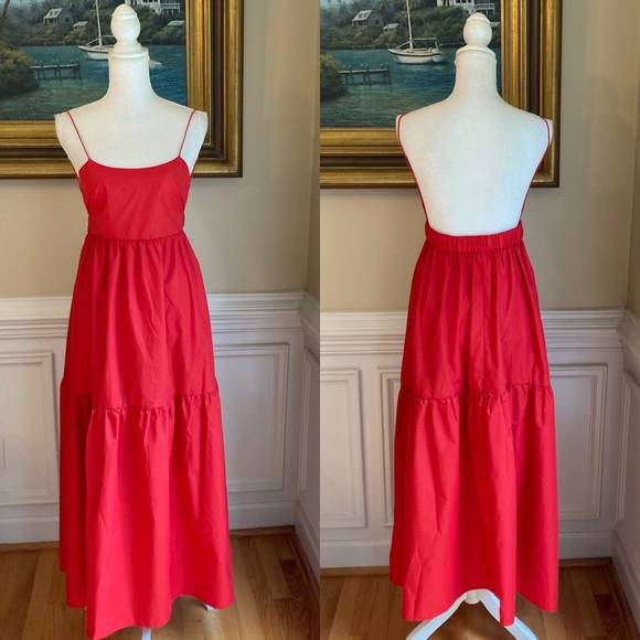 COMMENSE Red Open Back Backless Midi Maxi Dress NWT - Picture 1 of 9